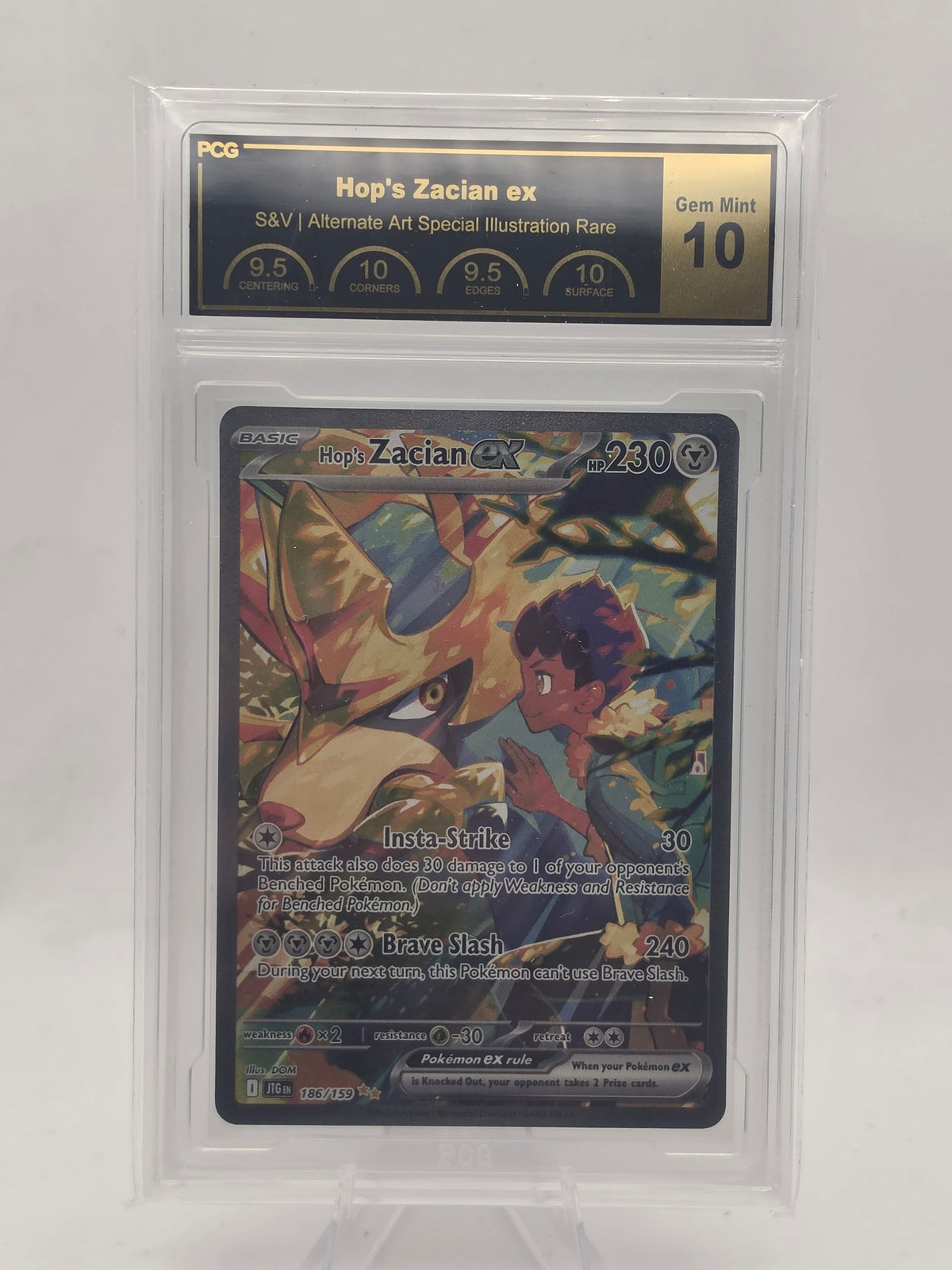 Pokemon S&V Journey Together Hop's Zacian ex PCG Gem Mint 10