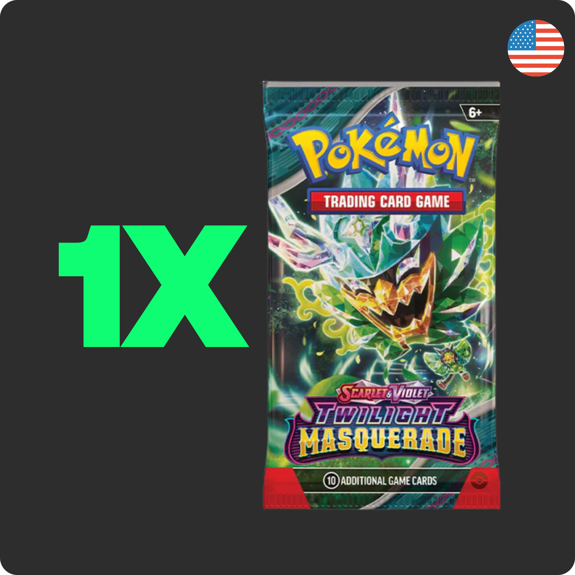 Pokemon Twilight Masquerade Sleeved English Booster Pack image 0
